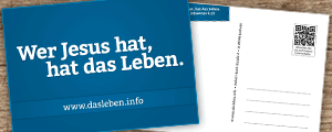 Postkarte „Wer Jesus hat, hat das Leben“